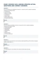 Exam 2 Review Cad & Angina Updated Actual&NewLine;Questions And Correct Answers
