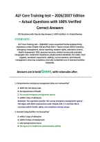 ALF Core Training test &ndash; 2026&sol;2027 Edition &ndash; Actual Questions with 100&percnt; Verified Correct Answers 