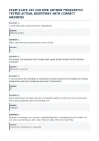 Exam 3 Life 102 Csu Erik Arthun Frequently&NewLine;Tested Actual Questions With Correct&NewLine;Answers