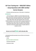 ALF Core Training test &ndash; 2026&sol;2027 Edition &ndash; Actual Questions with 100&percnt; Verified Correct Answers 