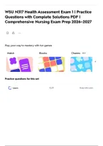 WSU N317 Health Assessment Exam 1 &vert; Practice Questions with Complete Solutions PDF &vert; Comprehensive Nursing Exam Prep 2026&ndash;2027