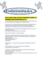 Gold Coast Real Estate Standard Exams All Answers And Questions Set A&period;pd