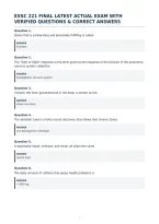 Exsc 221 Final Frequently Tested Actual Exam&NewLine;Questions With Correct Answers