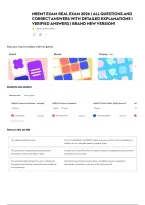 Nremt Exam Real Exam 2026 &vert; All Questions And Correct Answers With Detailed Explanations &vert; Verified Answers &vert; Brand New Version&excl;