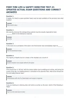 Fdny Fire Life & Safety Director Test &num;1&NewLine;Updated Actual Exam Questions And Correct&NewLine;Answers&NewLine;