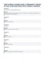 Fdot Asphalt Paving Level 2 Frequently Tested&NewLine;Actual Exam Questions With Correct Answers