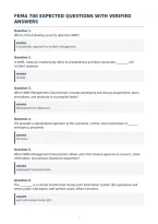Fema 700 Expected Questions With Verified&NewLine;Answers