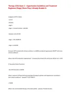 Therapy &lpar;556&rpar; Exam 2 - Hypertension Guidelines and Treatment Regimens &lpar;Dopp&rpar; &lpar;Exam Prep &rpar; Already Graded A&plus;