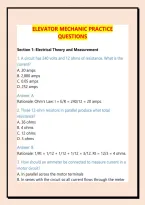 Elevator Mechanic Practice Questions and Answers