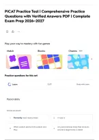 PiCAT Practice Test &vert; Comprehensive Practice Questions with Verified Answers PDF &vert; Complete Exam Prep 2026&ndash;2027
