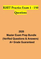 RHIT Practice Exam 1 &ndash; 150 Questions 2026 &vert; Registered Health Information Technician Study Guide & Test Prep