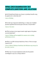 Hfma Crcr Examination Test&NewLine;Complete Questions And Solutions