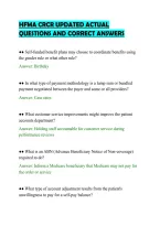 Hfma Crcr Updated Actual&NewLine;Questions And Correct Answers&NewLine;