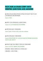 Hgtc Nur 101 Exam Script With&NewLine;Verified Questions And Answers