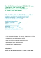 Cisco Certified Network Associate &lpar;CCNA&rpar; 200-301 exam -&NewLine;CCNA 200-301 PRACTICE EXAM BANK &vert;&NewLine;Updated Questions & Answers With Rationale&NewLine;A&plus; Graded&vert; Brand New Release&excl;&NewLine;