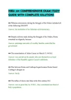 Hieu 201 Comprehensive Exam Study&NewLine;Guide With Complete Solutions