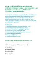 NYC AUTO MECHANIC &lpar;DIESEL&rpar; EXAMINATION  -&NewLine;NYC AUTO MECHANIC &lpar;DIESEL&rpar; &mdash; DCAS EXAM NO&period; 2105 &vert;&NewLine;Updated Questions & Answers With Rationale&NewLine;A&plus; Graded&vert; Brand New Release&excl;&NewLine;