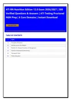 ATI RN Nutrition Edition 12&period;0 Exam 2026&sol;2027 &vert; 500 Verified Questions & Answers &vert; ATI Testing Proctored NGN Prep &vert; 6 Core Domains &vert; Instant Download