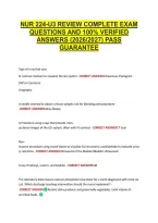 Nur 224-U3 Review Complete Exam &NewLine;Questions And 100&percnt; Verified &NewLine;Answers &lpar;2026&sol;2027&rpar; Pass &NewLine;Guarantee 