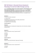 BIO 152 Module 1 &vert; Anatomy and Physiology II Exam Q&A &vert; Portage Learning