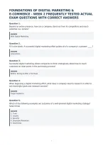 Foundations Of Digital Marketing & E-Commerce - Week 2 Frequently Tested