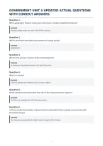 Government Unit 4 Updated Actual Questions&NewLine;With Correct Answers