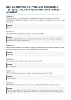 Hesi A2 Anatomy & Physiology Frequently&NewLine;Tested Actual Exam Questions With Correct&NewLine;Answers