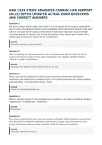 Hesi Case Study Advanced Cardiac Life Support&NewLine;&lpar;Acls&rpar; Sepsis Updated Actual Exam Questions&NewLine;And Correct Answers