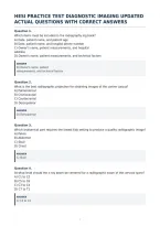 Hesi Practice Test Diagnostic Imaging Updated&NewLine;Actual Questions With Correct Answers