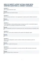 Hesi V2 Safety Latest Actual Exam With&NewLine;Verified Questions & Correct Answers