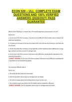 Econ 528 &ndash; Ull  Complete Exam &NewLine;Questions And 100&percnt; Verified &NewLine;Answers &lpar;2026&sol;2027&rpar; Pass &NewLine;Guarantee 