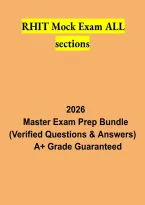 RHIT Mock Exam All Sections 2026 &vert; Complete Registered Health Information Technician Practice Test & Study Guide