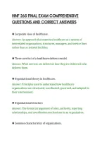 Hinf 265 Final Exam Comprehensive&NewLine;Questions And Correct Answers&NewLine;