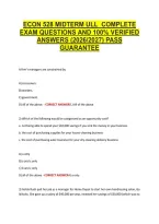 Econ 528 Midterm Ull  Complete &NewLine;Exam Questions And 100&percnt; Verified &NewLine;Answers &lpar;2026&sol;2027&rpar; Pass &NewLine;Guarantee 