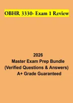 OBHR 3330 Exam 1 Review 2026 &vert; Human Resource Management Study Guide & Practice Questions