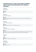 Hondros Bio 253 Final Exam &lpar;New Chapters&NewLine;Only&excl;&rpar; Expected Questions With Verified&NewLine;Answers