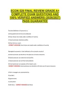 Econ 528 Final Review Grade A&plus; &NewLine;Complete Exam Questions And &NewLine;100&percnt; Verified Answers &lpar;2026&sol;2027&rpar; &NewLine;Pass Guarantee 