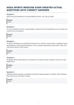Hosa Sports Medicine Exam Updated Actual&NewLine;Questions With Correct Answers