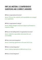 Hinf 265 Midterm 1 Comprehensive&NewLine;Questions And Correct Answers