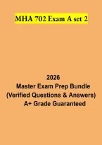 MHA 702 Exam A Set 2 2026 &vert; Healthcare Human Resource Management Study Guide & Practice Questions                                                            