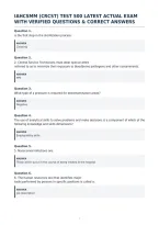 Iahcsmm &lpar;Crcst&rpar; Test 500 Latest Actual Exam&NewLine;With Verified Questions & Correct Answers