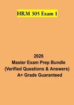 HRM 305 Exam 1 2026 &vert; Human Resource Management Study Guide&comma; Practice Questions & Test Prep