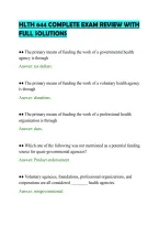 Hlth 644 Complete Exam Review With&NewLine;Full Solutions