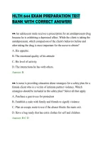 Hlth 644 Exam Preparation Test&NewLine;Bank With Correct Answers&NewLine;