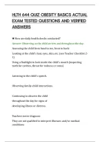 Hlth 644 Quiz Obesity Basics Actual&NewLine;Exam Tested Questions And Verified&NewLine;Answers