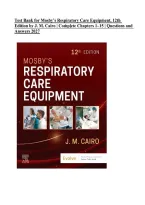 Test Bank for Mosby&rsquo;s Respiratory Care Equipment&comma; 12th Edition by J&period; M&period; Cairo &vert; Complete Chapters 1&ndash;15 &vert; Questions & Answers 2027