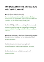 Hng 540 Exam 1 Actual Test Questions&NewLine;And Correct Answers