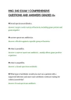 Hng 540 Exam 1 Comprehensive&NewLine;Questions And Answers Graded A&plus;