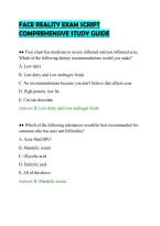 Face Reality Exam Script&NewLine;Comprehensive Study Guide