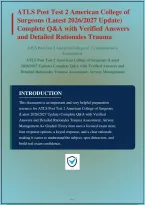 Atls Post Test 2 American College Of Surgeons 2026 Complete Q&A With Verified Answers And Detailed Rationales Trauma Assessment Airway Management&vert; Instant Download